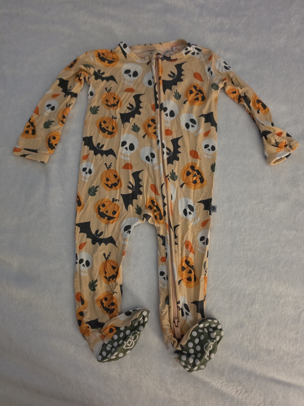 Little Bum Bums Halloween Pumpkin & Bat Bamboo Zippy 6-9m
